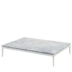 Versace Home Outdoor Coffee Tables<Stiletto Low Super White Marble Outdoor Coffee Table