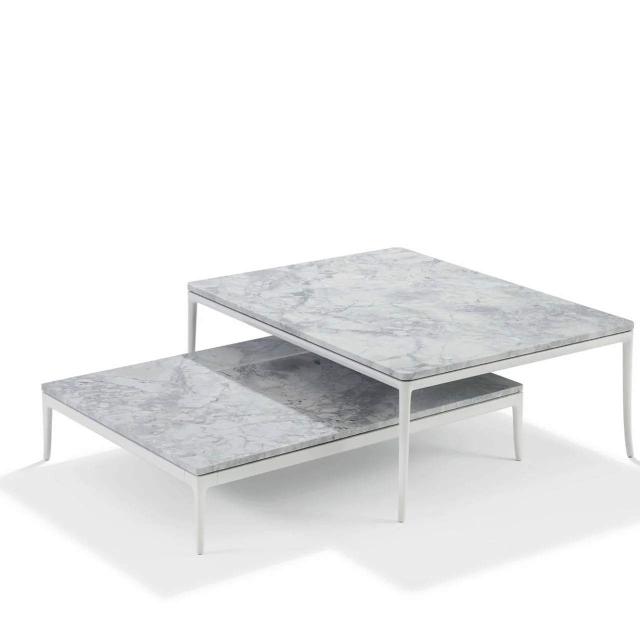 Versace Home Outdoor Coffee Tables<Stiletto Low Super White Marble Outdoor Coffee Table