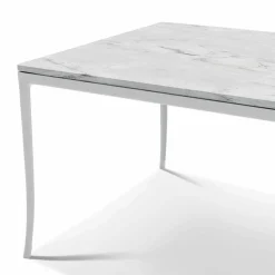 Versace Home Outdoor Dining Tables<Stiletto Super White Marble Outdoor Dining Table