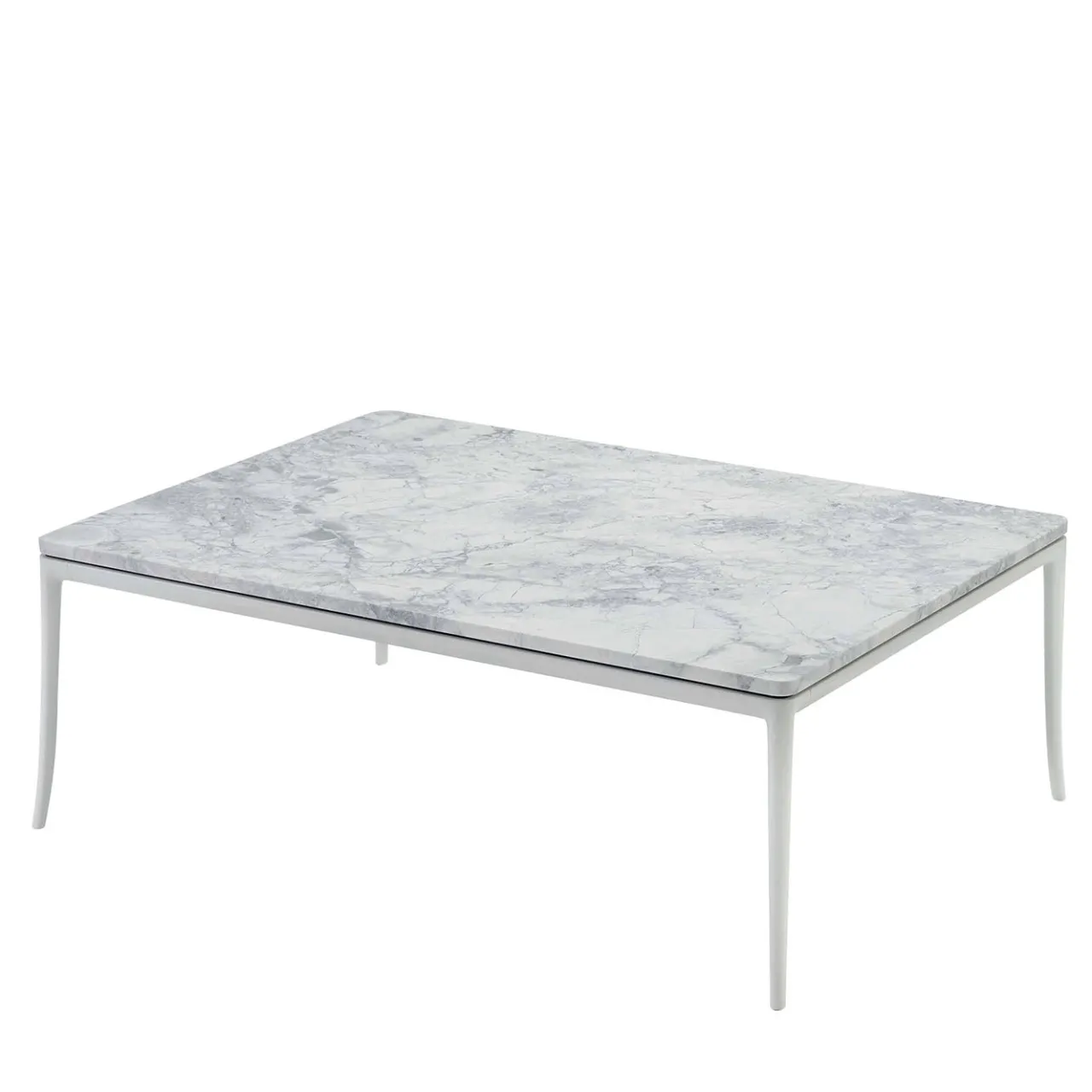 Versace Home Outdoor Coffee Tables<Stiletto Super White Marble Outdoor Coffee Table