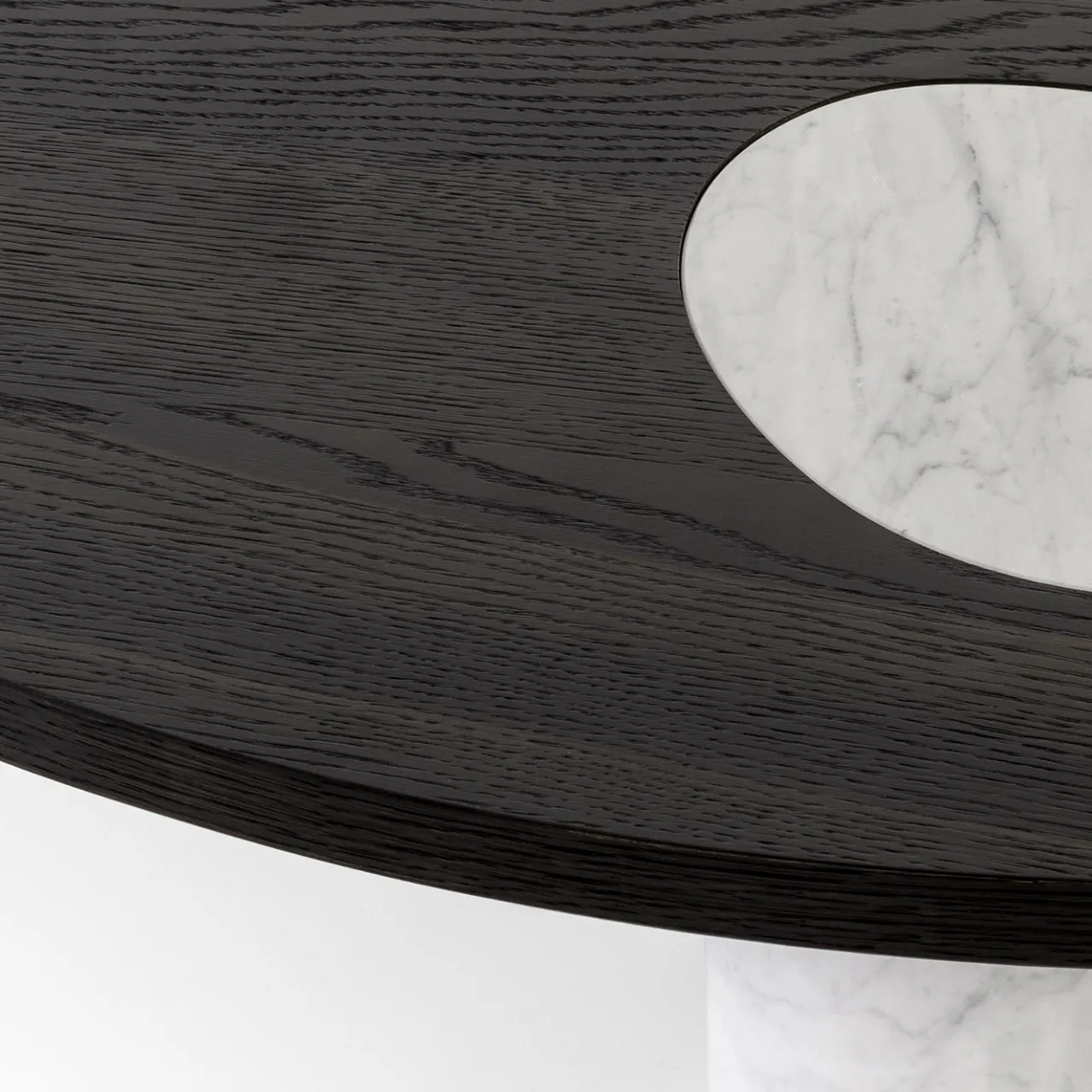 Morica Design Coffee Tables<Stone Carrara Marble and Curved Wooden Brackets Coffee Table