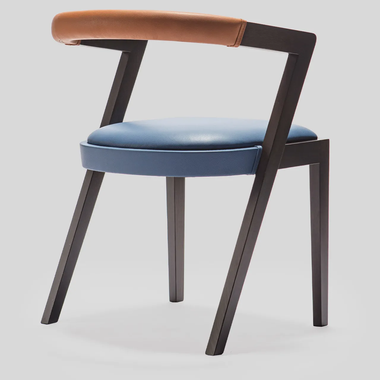Livoni 1895 Chairs<String Blue Leather Chair by CarlesiTonelli