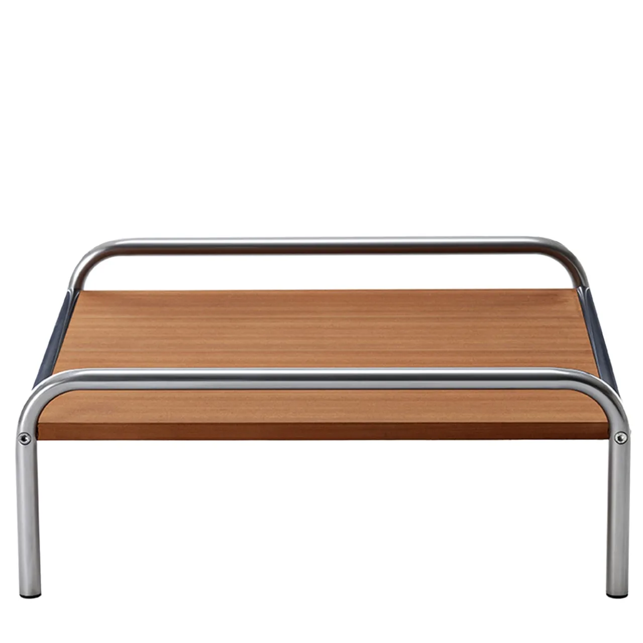 Exteta Outdoor Coffee Tables<Stringa Mahogany & Stainless Steel Coffee Table by Gae Aulenti