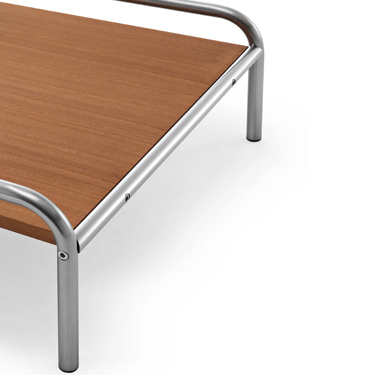 Exteta Outdoor Coffee Tables<Stringa Mahogany & Stainless Steel Coffee Table by Gae Aulenti