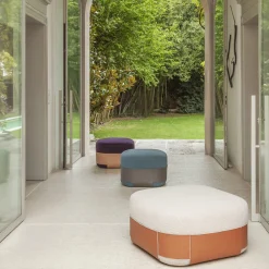 Morica Design Ottomans & Poufs<Sumo Anthracite & Blue Pouf