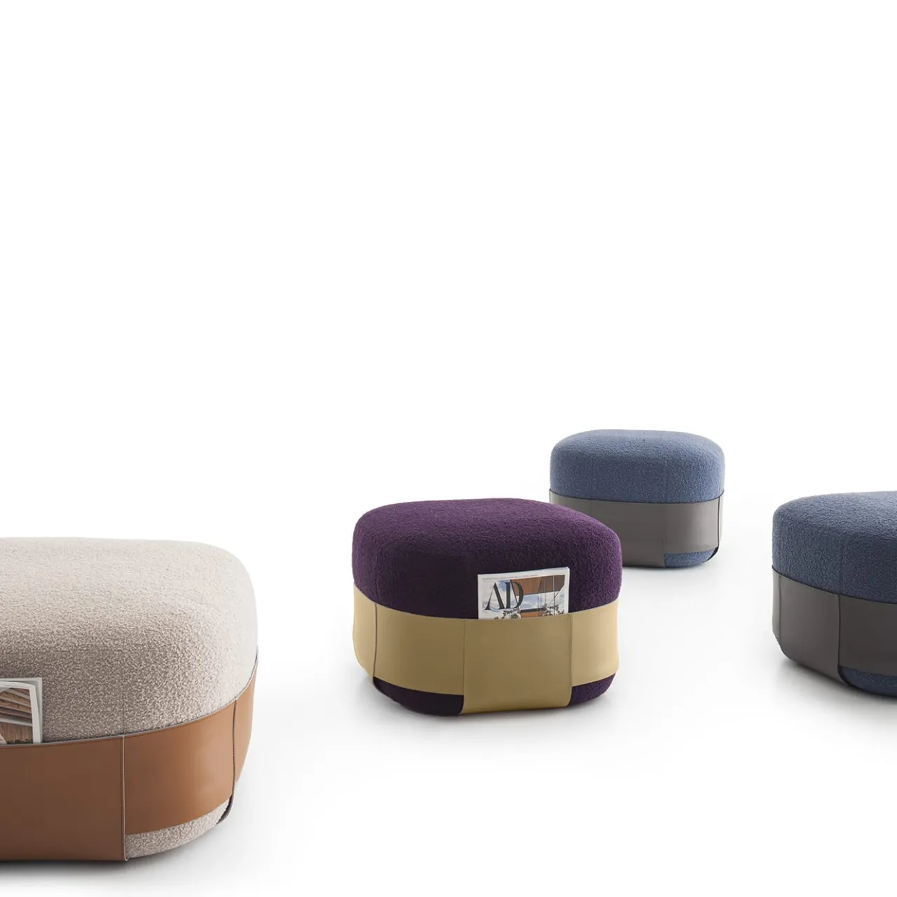 Morica Design Ottomans & Poufs<Sumo Beige & Purple Pouf