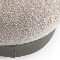 Morica Design Ottomans & Poufs<SUMO Gray Bouclé Pouf with Leather Pocket #2