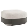 Morica Design Ottomans & Poufs<SUMO Gray Bouclé Pouf with Leather Pocket #1