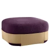 Morica Design Ottomans & Poufs<Sumo Purple Bouclé Pouf with Leather Pocket