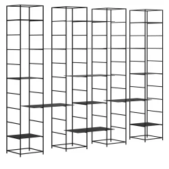 Marco Ripa Bookcases<Supermodulare Black Iron 4-Column Bookshelf