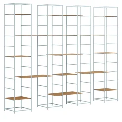 Marco Ripa Bookcases<Supermodulare Light Blue Iron 4-Column Bookshelf