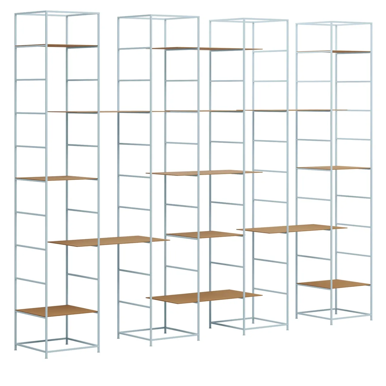 Marco Ripa Bookcases<Supermodulare Light Blue Iron 4-Column Bookshelf