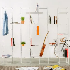 Marco Ripa Bookcases<Supermodulare White Iron 4-Column Bookshelf