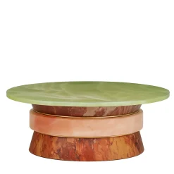 Giovannozzi Marmi Coffee Tables<Sweet Cake Green Giada & Pink Onyx Coffee Table by Ashley Gadeova