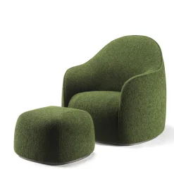 Ghidini 1961 Ottomans & Poufs<Sweet Green Bouclé Ottoman by Stefano Giovannoni