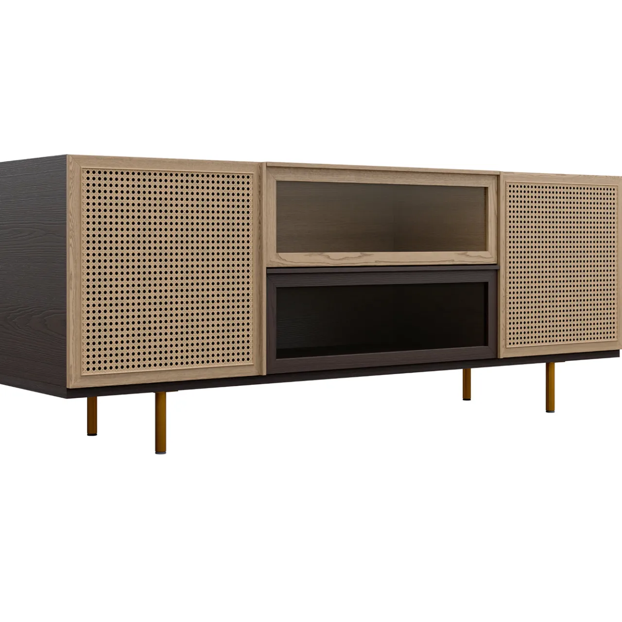 Morelato Sideboards Buffets<Swing Ash Wood Sideboard with Brass Legs