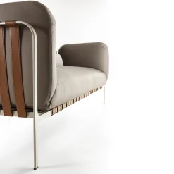 Enrico Pellizzoni Sofas<Sydney Beige Leather Sofa