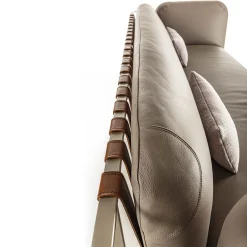 Enrico Pellizzoni Sofas<Sydney Beige Leather Sofa