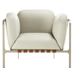 Enrico Pellizzoni Armchairs<Sydney White Leather Armchair