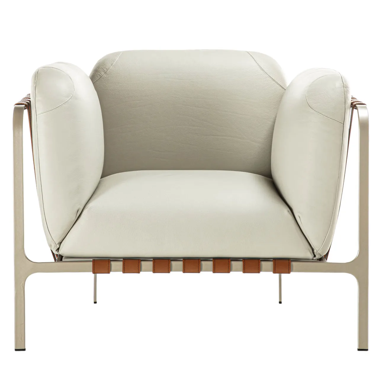Enrico Pellizzoni Armchairs<Sydney White Leather Armchair