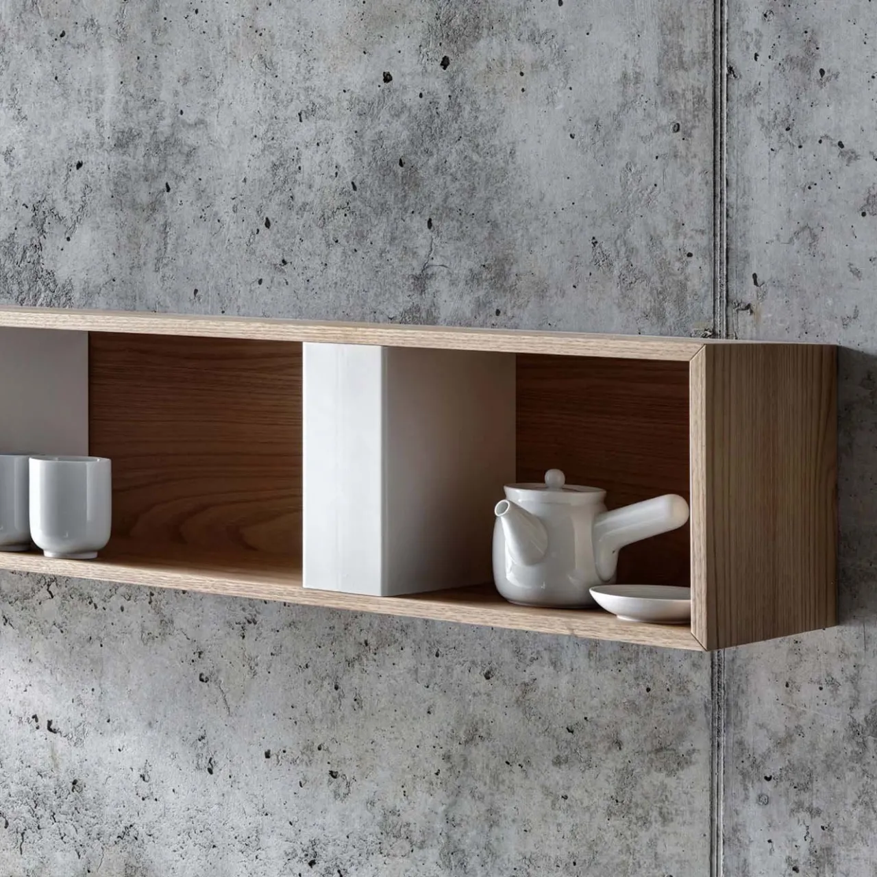 Fioroni Shelves<T Box Long Walnut Hanging Container by Act_Romegialli