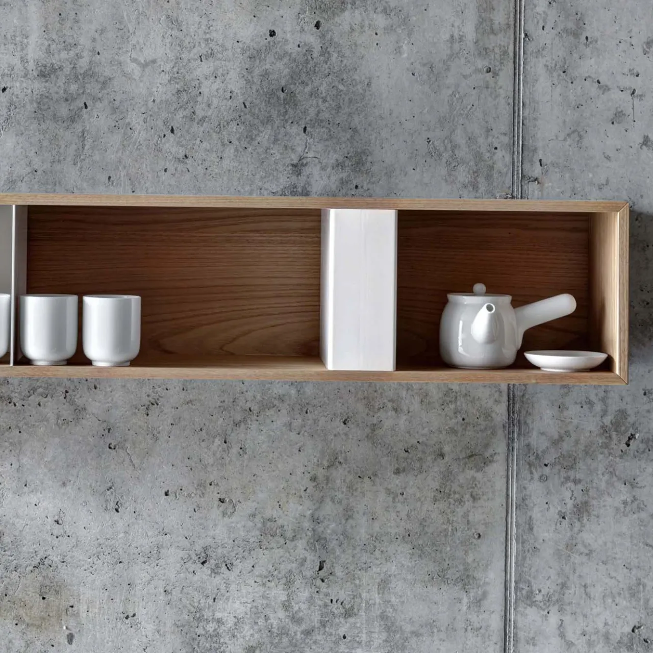 Fioroni Shelves<T Box Long Walnut Hanging Container by Act_Romegialli