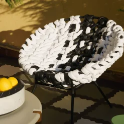 Craafts Lounge Chairs<T1 Indoor Black&White Chair