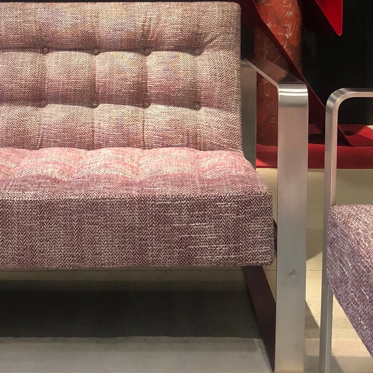 Officina Della Scala Sofas<T33 Red Sofa by Franco Albini