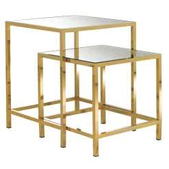 Zanaboni Nesting Tables<T140 Set Of 2 Nesting Tables With Mirror Top