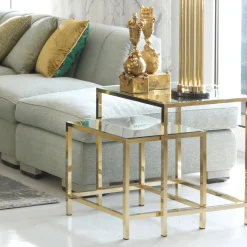 Zanaboni Nesting Tables<T140 Set Of 2 Nesting Tables With Mirror Top