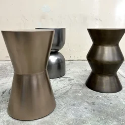 Cesare Ferrari Atelier Stools<Taburet Bronze-Finished Wooden Stool