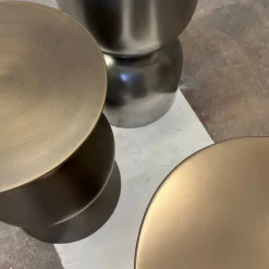 Cesare Ferrari Atelier Stools<Taburet Bronze-Finished Wooden Stool