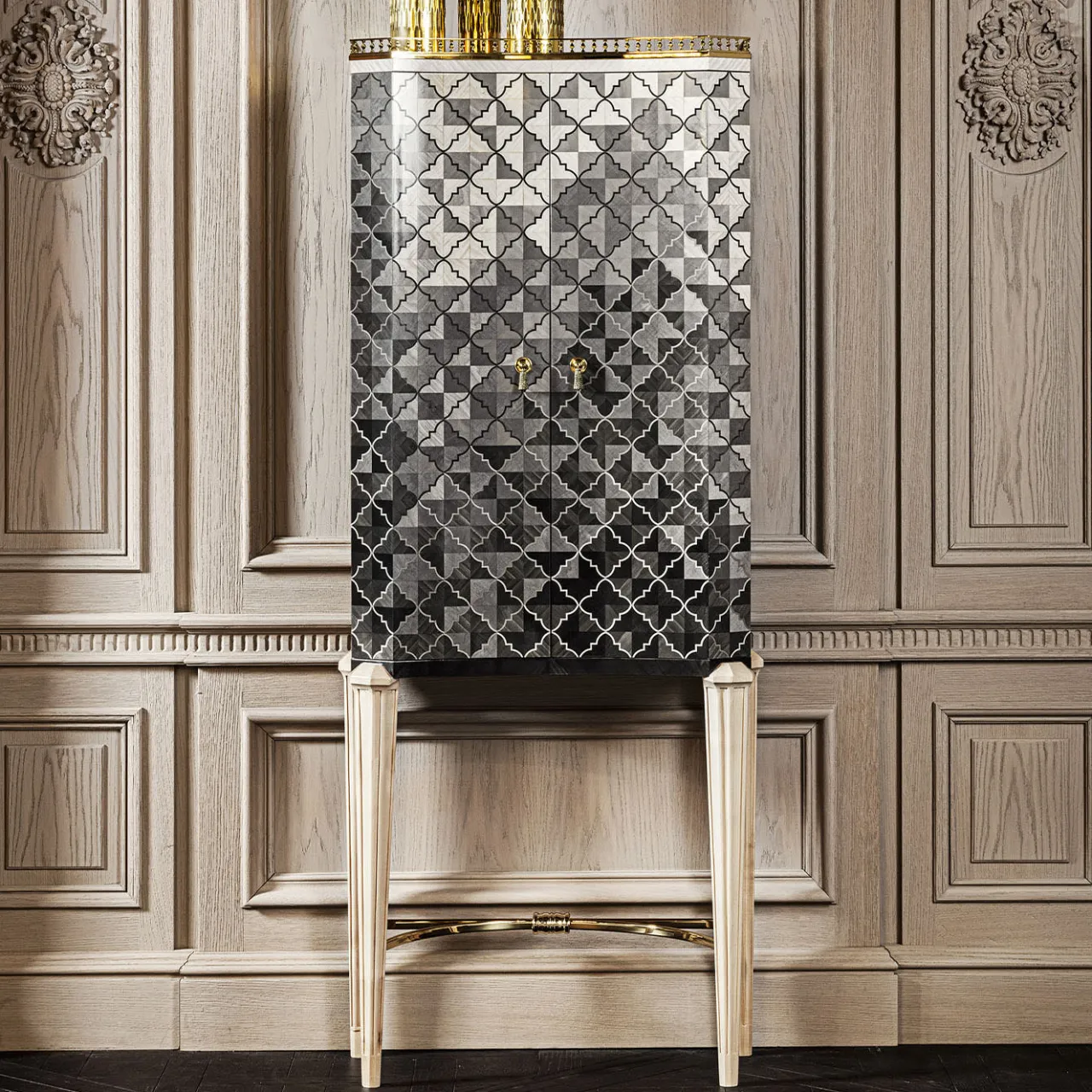 Provasi Bar Cabinets<Tall Gray Cabinet