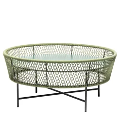 Chairs & More Outdoor Coffee Tables<Tamburo Large Round Green Coffee Table by Antonio De Marco
