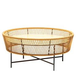 Chairs & More Outdoor Coffee Tables<Tamburo Large Round Yellow Coffee Table by Antonio De Marco