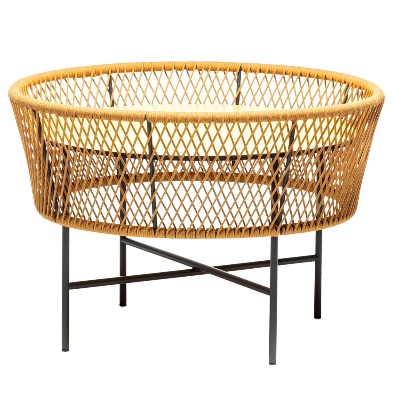 Chairs & More Outdoor Coffee Tables<Tamburo Medium Round Yellow Coffee Table by Antonio De Marco