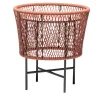 Chairs & More Outdoor Coffee Tables<Tamburo Small Round Brick-Red Accent Table by Antonio De Marco