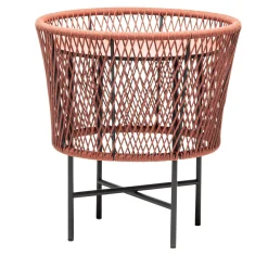 Chairs & More Outdoor Coffee Tables<Tamburo Small Round Brick-Red Accent Table by Antonio De Marco