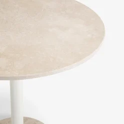 Veltha Outdoor Stone Design Outdoor Dining Tables<Tamia round beige Travertine outdoor bistro table