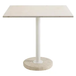 Veltha Outdoor Stone Design Outdoor Dining Tables<Tamia square beige Travertine outdoor bistro table