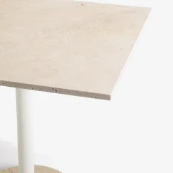 Veltha Outdoor Stone Design Outdoor Dining Tables<Tamia square beige Travertine outdoor bistro table
