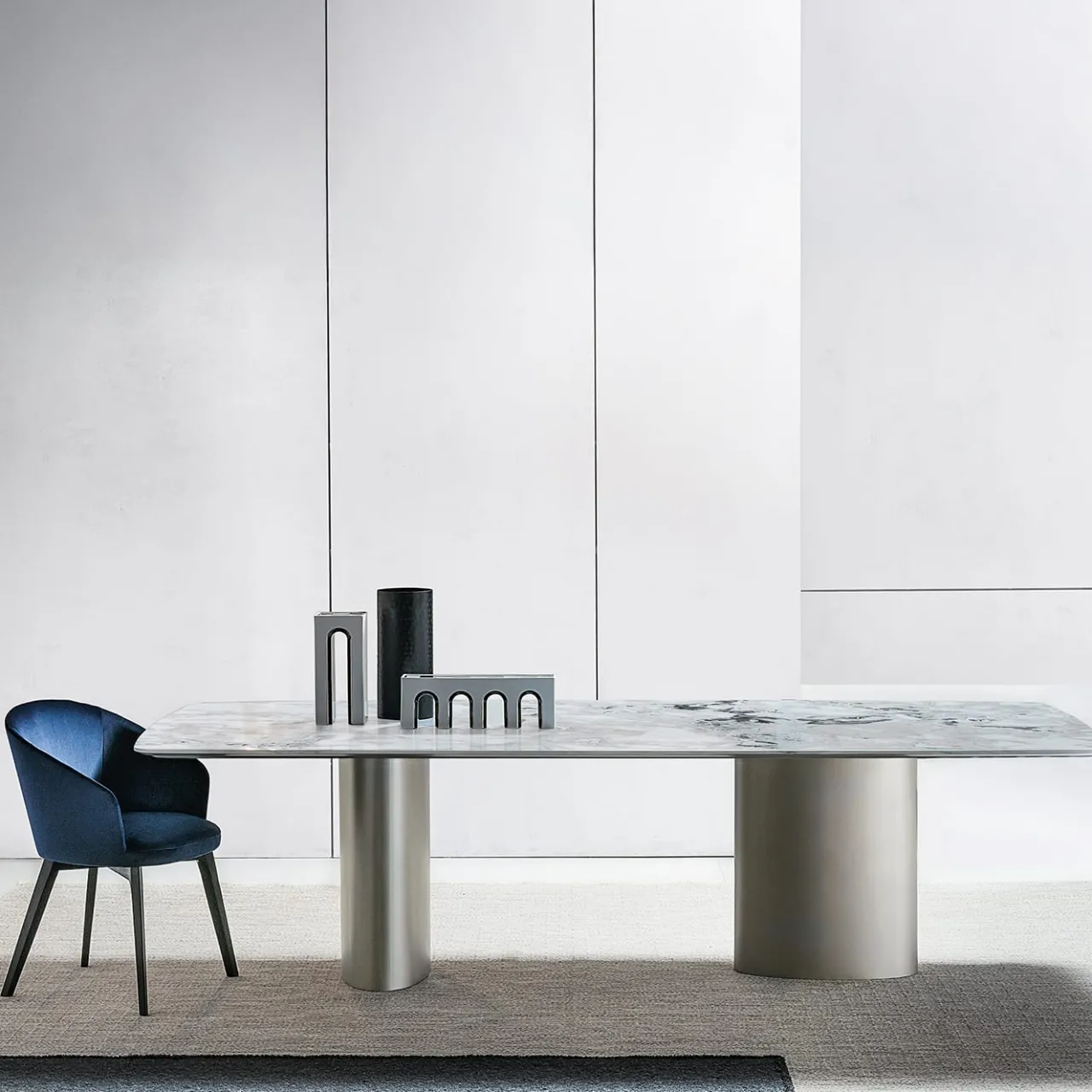 Casamilano Dining Tables<Tangeri Dover White Marble Rectangular Dining Table by Roberto Lazzeroni