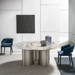 Casamilano Dining Tables<Tangeri Gold Calacatta Marble Round Dining Table by Roberto Lazzeroni