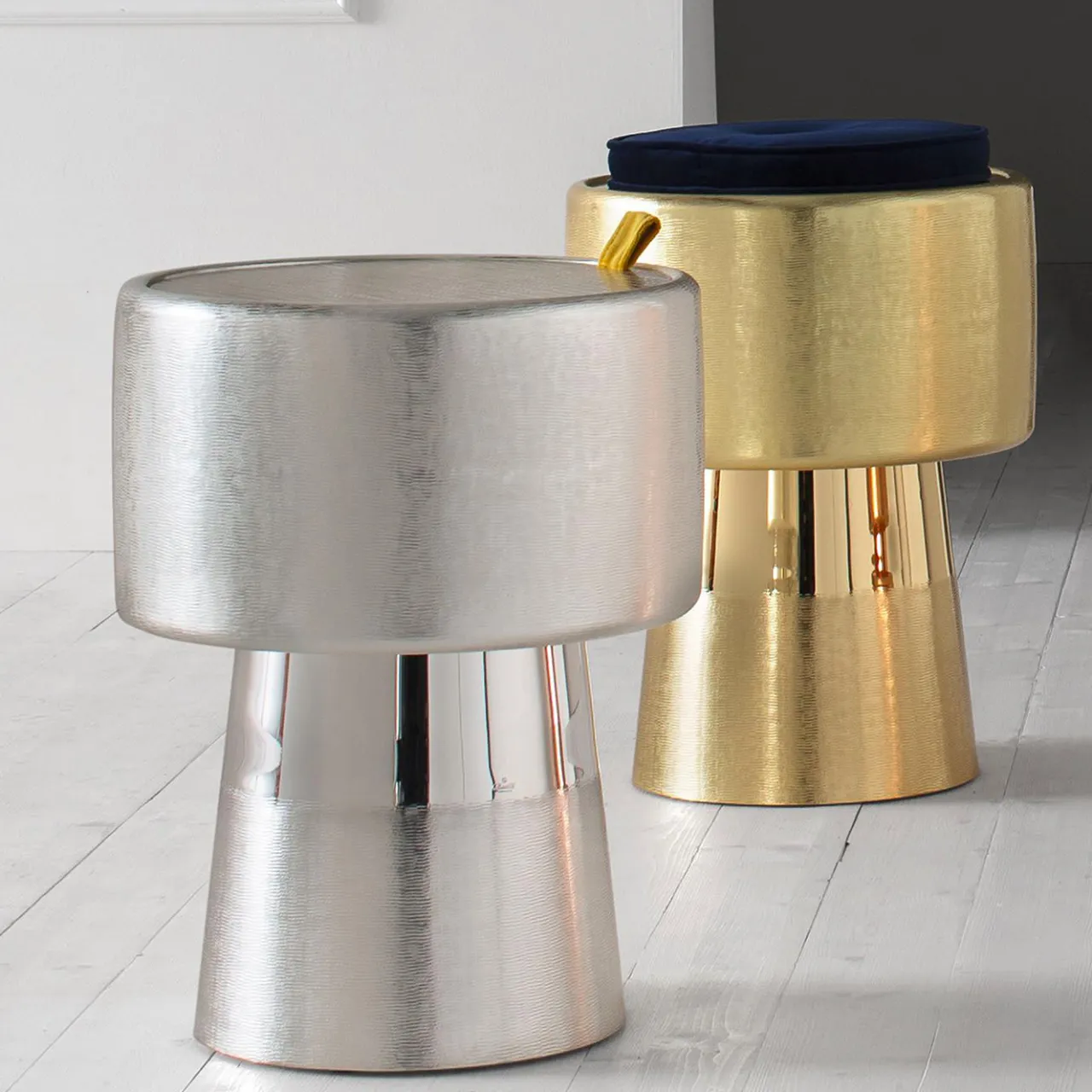 Zanetto Stools<Tappo Silver Stool by NOOII