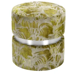 Domingo Salotti Ottomans & Poufs<Tara Floral Green Pouf