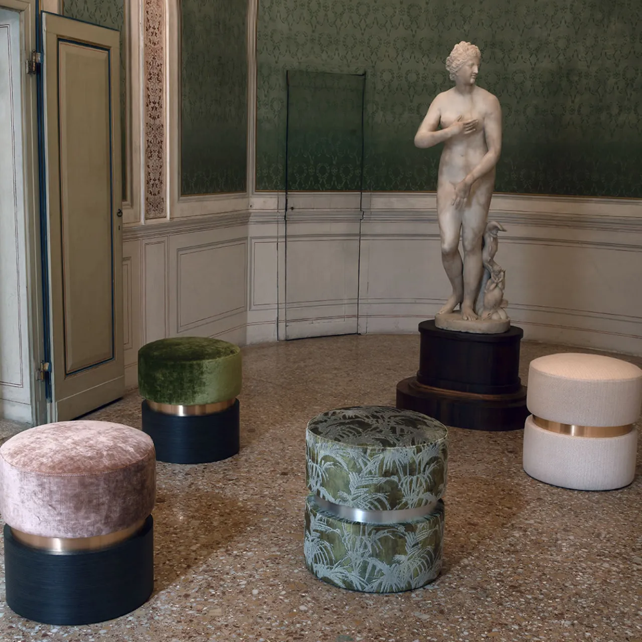 Domingo Salotti Ottomans & Poufs<Tara Mix Pink Pouf