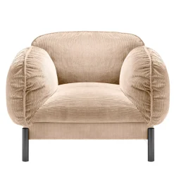 Ghidini 1961 Armchairs<Tarantino Beige Velvet Armchair by Lorenza Bozzoli