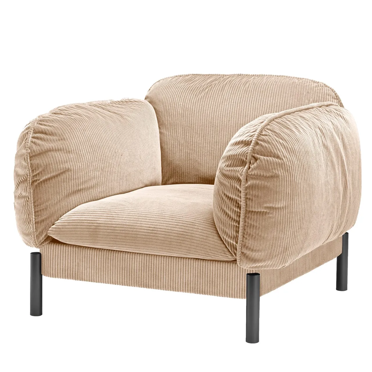 Ghidini 1961 Armchairs<Tarantino Beige Velvet Armchair by Lorenza Bozzoli