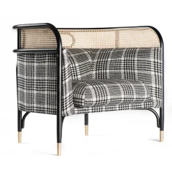 Gebrüder Thonet Vienna GmbH (GTV) – Wiener GTV Design Lounge Chairs<Targa Lounge Chair in Tartan by GamFratesi