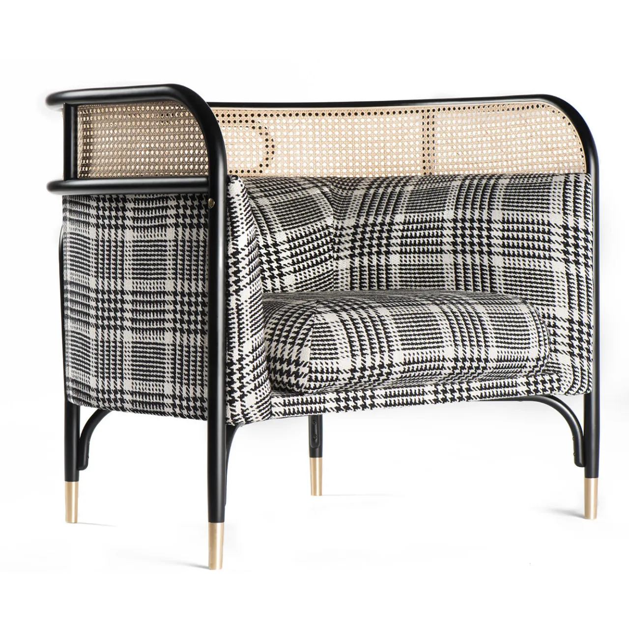 Gebrüder Thonet Vienna GmbH (GTV) – Wiener GTV Design Lounge Chairs<Targa Lounge Chair in Tartan by GamFratesi